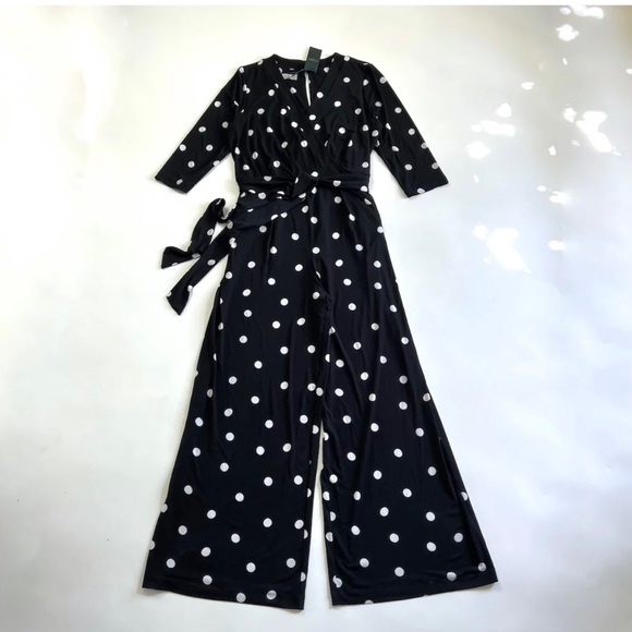 HOBBS of London Jordanna Wide-Leg Polkadot Jumpsuit - Picture 3 of 3